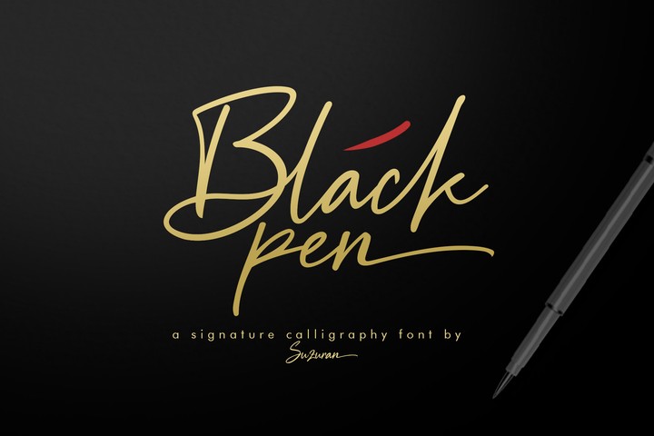 Beispiel einer Black Pen-Schriftart